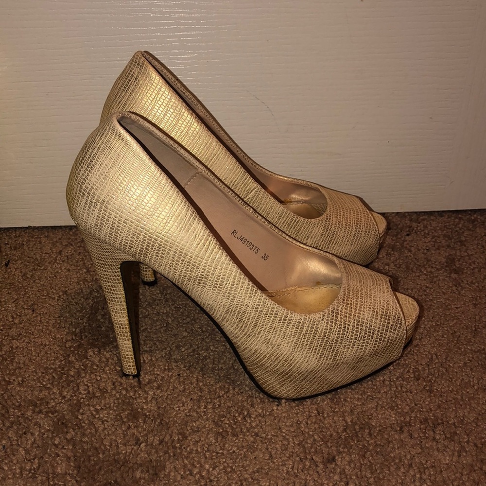 Gold heels